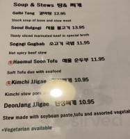 Jan Chi Korean Cuisine Bbq menu