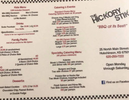Hickory Stik menu