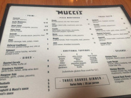 Mucci's Italian menu