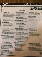 Andaman Thai menu