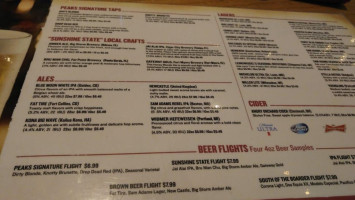 Twin Peaks Fort Myers menu