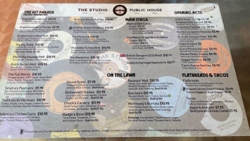 The Studio Public House menu