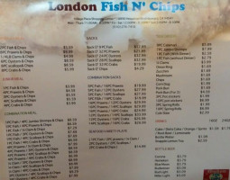 London Fish And Chips menu
