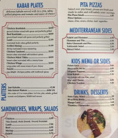 Baba Kabab menu