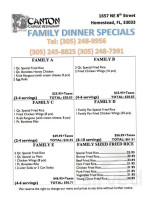 Canton Chinese Of Homestead menu