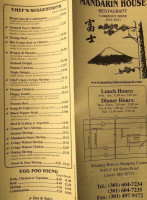 Mandarin House menu