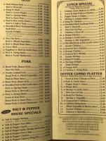 Mandarin House menu