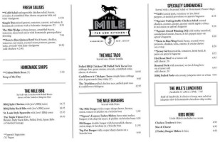 The Mile menu