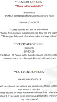 Pink Moose Ice Cream Cafe And Catering menu