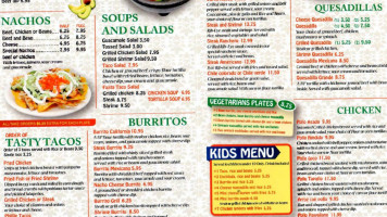 El Guerrero Mexican menu