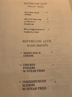 Bistro On 19th menu