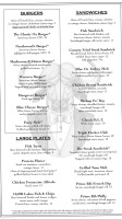Blue Ox Tavern menu