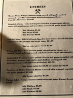 The Coal Chute Cafe And Pub menu