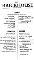 The Brickhouse Grill menu