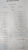 La Esquina Cocina menu