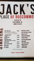 Jack's Place Roscommon menu