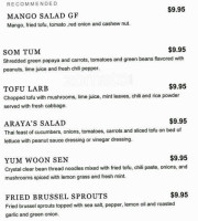Araya's Place Madison St menu