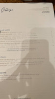 Calliope Restaurant Bar menu