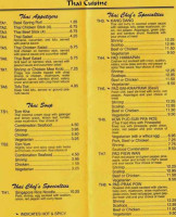 Chi Thai menu