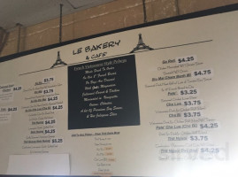 Le Bakery menu