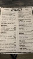 Bombay Beach menu