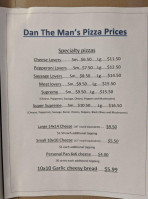 Dan The Man's Taco Stand menu