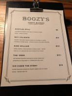Boozy's Creamery Craft menu