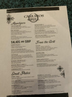 Casa Rios Grill menu