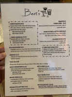 Bert's menu