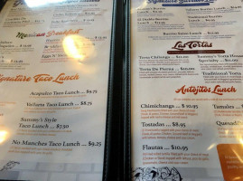 Sammy's Mexican Grill Roselle menu