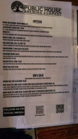 Public House Brewing Company St James Taproom menu