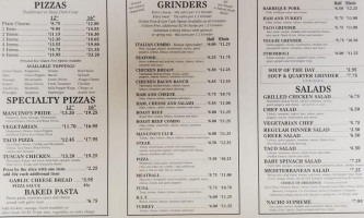 Mancinos Pizzas And Grinders menu