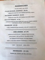 Cabbage Roll menu