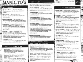 The Original Mandito's menu