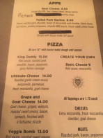 Yellow Sun Pizza And Pints menu