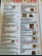 Nam Nam Cafe menu