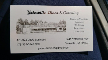 Yatesville Diner menu