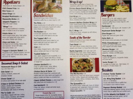 Trapper's Sports And Grill menu