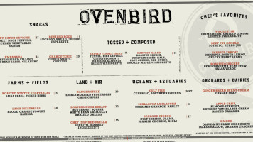 OvenBird menu