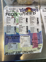 Island Joe's Cafe menu