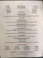 The Galley Restaurant Bar menu
