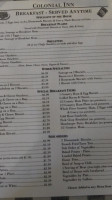 Colonial Inn menu