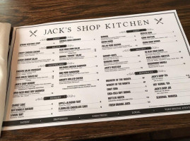 Jack's Shop Kitchen menu