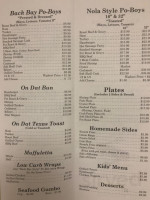 Quave Brothers Poboys And Meat Market menu