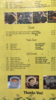 Asian Burmese Restaraunt menu