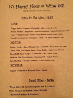 Wine 661 menu