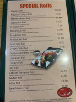 Miso Sushi menu