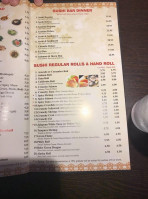 Sakura Sushi Steakhouse menu