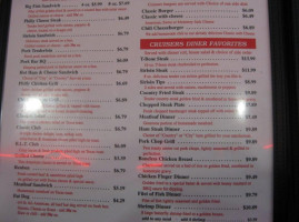 CRUISERS DINER menu