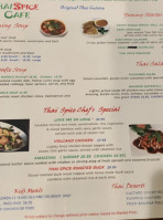 Thai Spice Cafe menu